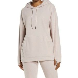 ZELLA Cozy Up Polar Fleece Hoodie In Pink Sphinx Size XS